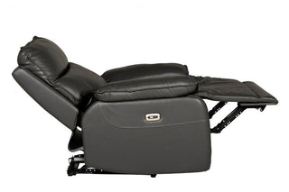 Turin Electric Power Recliner Armchair – Grey Genuine Leather - Sofa In Store
