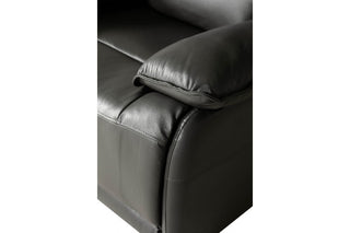 Turin Electric Power Recliner Armchair – Grey Genuine Leather - Sofa In Store