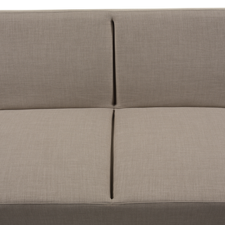 Sofa Bed Beige Fabric Upholstery 4 Seater Click Clack Mechanism Adjustable Armrests Beliani - Sofa In Store
