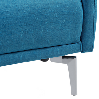 Sofa Bed Sea Blue 3 Seater Buttoned Seat Click Clack Beliani - Sofa In Store