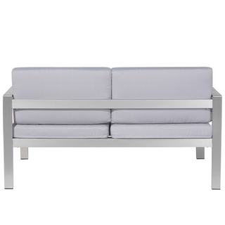 4 Piece Garden Sofa Set | Grey Plastic Wood | Grey | Includes 2 Chairs & Coffee Table - Sofa In Store