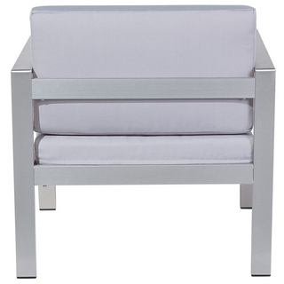 4 Piece Garden Sofa Set | Grey Plastic Wood | Grey | Includes 2 Chairs & Coffee Table - Sofa In Store