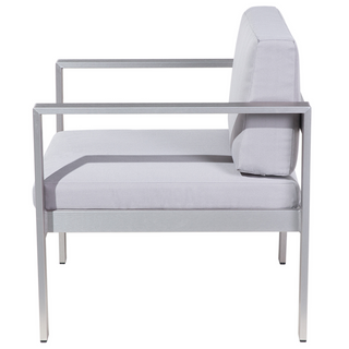 4 Piece Garden Sofa Set | Grey Plastic Wood | Grey | Includes 2 Chairs & Coffee Table - Sofa In Store