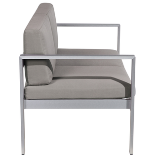 4 Piece Garden Sofa Set | Plastic Wood | Dark Grey | 2 Chairs & Coffee Table - Sofa In Store