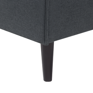 Sofa Bed Dark Grey 3 Seater Buttoned Seat Click Clack Beliani
