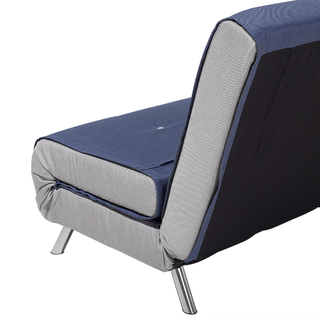Sofa Bed Blue Fabric Upholstery Single Sleeper Fold Out Chair Bed Beliani - Sofa In Store