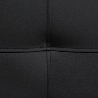 Sofa Bed Black Faux Leather Modern Living Room Convertible 3 Seater Armless Minimalistic Design Beliani - Sofa In Store