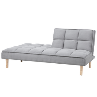 Sofa Bed Light Grey 3 Seater Reclining Back Quilted Beliani - Sofa In Store