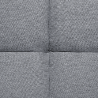 Sofa Bed Light Grey Fabric Upholstered 3 Seater Reclining Backrest Square Quilted Beliani