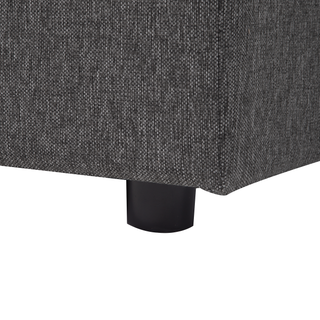 Corner Sofa Bed Dark Grey Fabric Modern Living Room U-Shaped 5 Seater with Storage Chaise Lounges Beliani - Sofa In Store