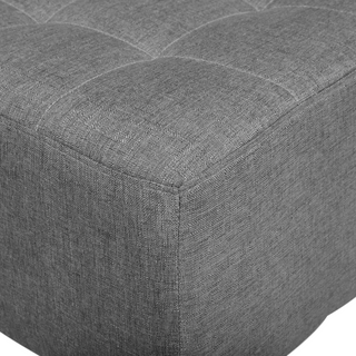 Corner Sofa Bed Grey Tufted Fabric Modern L-Shaped Modular 4 Seater Right Hand Chaise Longue Beliani - Sofa In Store
