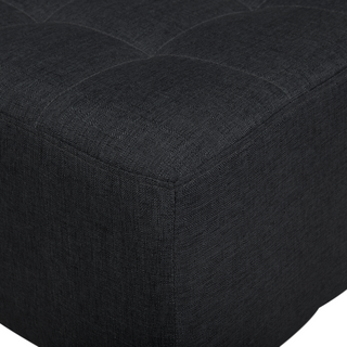 Corner Sofa Bed Graphite Grey Tufted Fabric Modern L-Shaped Modular 4 Seater Right Hand Chaise Longue Beliani - Sofa In Store