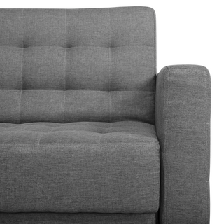 Corner Sofa Bed Grey Tufted Fabric Modern L-Shaped Modular 5 Seater Right Hand Chaise Longue Beliani - Sofa In Store