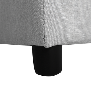 Corner Sofa Bed Grey Fabric Upholstered Right Hand Orientation with Storage Bed Beliani - 114992