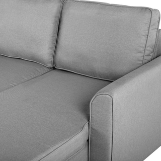 Corner Sofa Bed Grey Fabric Upholstered Left Hand Orientation with Storage Bed Beliani - Sofa In Store