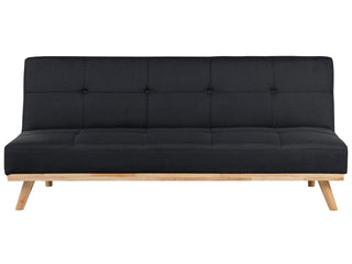 3 Seater Sofa Bed | Fabric | Black | Click Clack Mechanism | Modern Design - Sofa In Store