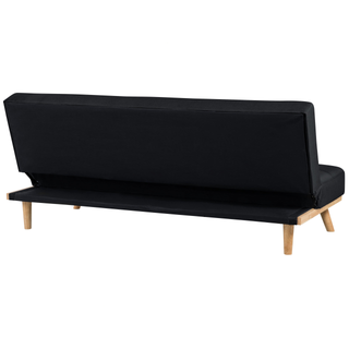 3 Seater Sofa Bed | Fabric | Black | Click Clack Mechanism | Modern Design - Sofa In Store