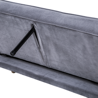 Sofa Bed Grey Velvet 3 Seater Modern Track Arms Beliani - Sofa In Store