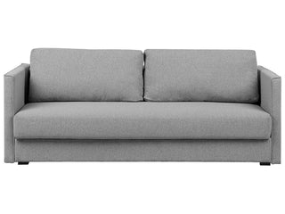 Sofa Bed Grey Fabric 3 Seater Storage Compartment Removable Cushions Modern Beliani - Sofa In Store