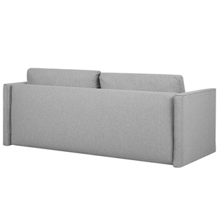 Sofa Bed Grey Fabric 3 Seater Storage Compartment Removable Cushions Modern Beliani - Sofa In Store