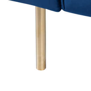 Sofa Bed Blue Velvet 3 Seater Modern Track Arms Beliani - Sofa In Store