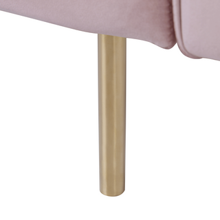 Sofa Bed Pink Velvet 3 Seater Modern Track Arms Beliani