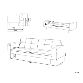 Sofa Bed Pink Velvet 3 Seater Modern Track Arms Beliani