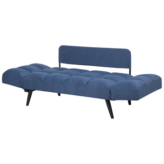 Sofa Bed Navy Blue Loveseat Adjustable Armrests Minimalist Beliani - Sofa In Store
