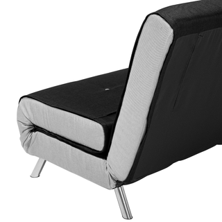 Sofa Bed Black Fabric Upholstery Single Sleeper Fold Out Chair Bed Beliani - Sofa In Store