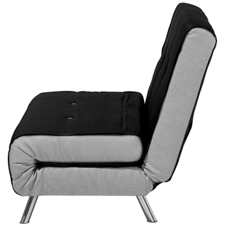 Sofa Bed Black Fabric Upholstery Single Sleeper Fold Out Chair Bed Beliani - Sofa In Store