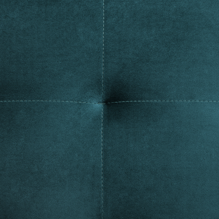 Corner Sofa Bed Teal Velvet Tufted Fabric Modern L-Shaped Modular 4 Seater Right Hand Chaise Longue Beliani