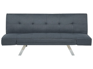 3 Seater Sofa Bed | Fabric | Dark Blue | Armless Convertible Design | Modern Collection