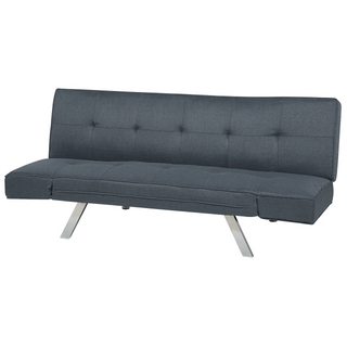 3 Seater Sofa Bed | Fabric | Dark Blue | Armless Convertible Design | Modern Collection
