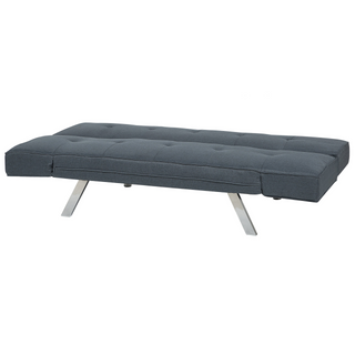 3 Seater Sofa Bed | Fabric | Dark Blue | Armless Convertible Design | Modern Collection