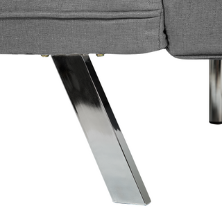 3 Seater Sofa Bed | Fabric | Light Grey | Armless & Reclining | Modern Collection