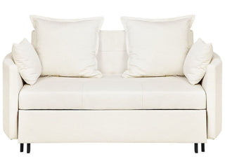 2 Seater Sofa Bed | Fabric | Beige Ivory | Sleeping Function & Profiled Armrests | Comfort Series - Sofa In Store