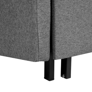 2 Seater Sofa Bed | Fabric | Grey | Sleeping Function & Profiling Armrests | Modern Design - Sofa In Store