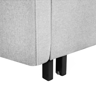 2 Seater Sofa Bed | Fabric | Light Grey | Sleeping Function & Profiled Armrests | Modern Design - Sofa In Store