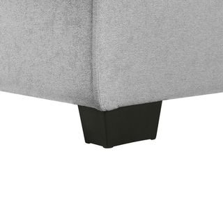 Corner Sofa Bed Grey Fabric Upholstered 3 Seater Right Hand L-Shaped Bed Beliani