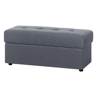 Sectional Sofa Bed Dark Grey Storage Ottoman Pull Out Drawers Click Clack Drop Down Tray Cup Holder Beliani - Sofa In Store