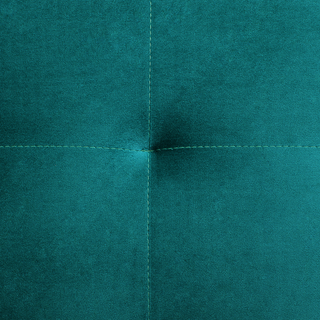 Corner Sofa Bed Teal Velvet Tufted Fabric Modern U-Shaped Modular 6 Seater with Ottoman Chaise Lounges Beliani
