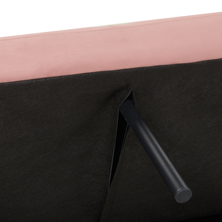 Sofa Bed Pink Sleeper Convertible Velvet Upholstery Elegant Glam Modern Living Room Bedroom Beliani