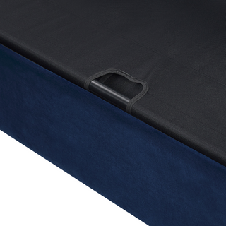3 Seater Sofa Bed | Blue Velvet Fabric | Navy Blue | Pull-Out with Mattress | Chesterfield - Sofa In Store