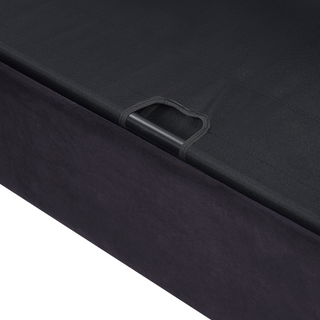 3 Seater Sofa Bed | Black Velvet Fabric | Black | Pull-Out with Mattress | Chesterfield - Sofa In Store