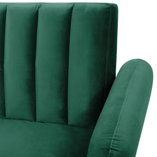 Sofa Bed Green Sleeper Convertible Velvet Upholstery Elegant Glam Modern Living Room Bedroom Beliani
