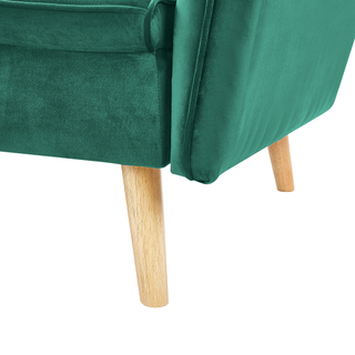 Sofa Bed Dark Green Velvet Upholstered Convertible Couch Modern Design Buttoned Backrest  Beliani - Sofa In Store
