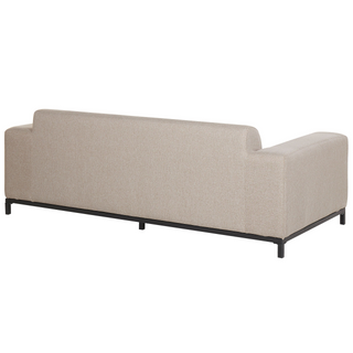 Garden Sofa Set Beige Fabric Upholstery with Ottoman 5 Seater Weather Resistant Outdoor Beliani - Sofa In Store