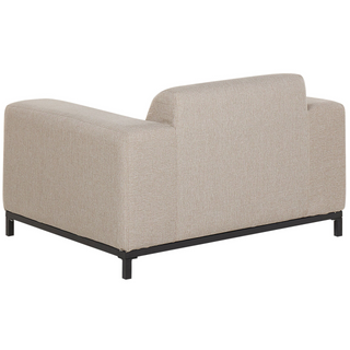 Garden Sofa Set Beige Fabric Upholstery with Ottoman 5 Seater Weather Resistant Outdoor Beliani - Sofa In Store