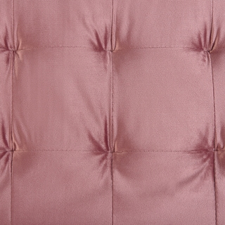 Sofa Bed Gold Metal Frame Tufted Pink Velvet Upholstery Retro Style Couche Settee Living Room Beliani