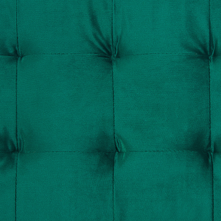 Sofa Bed Green Velvet Tufted Upholstery 3 Seater Gold Metal Frame with Armrests Retro Style Beliani